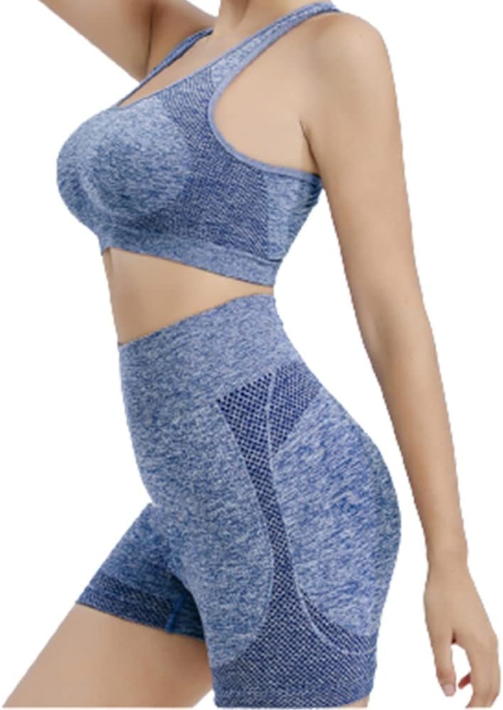 Conjunto deportivo mujer 2pcs azul  talla unica