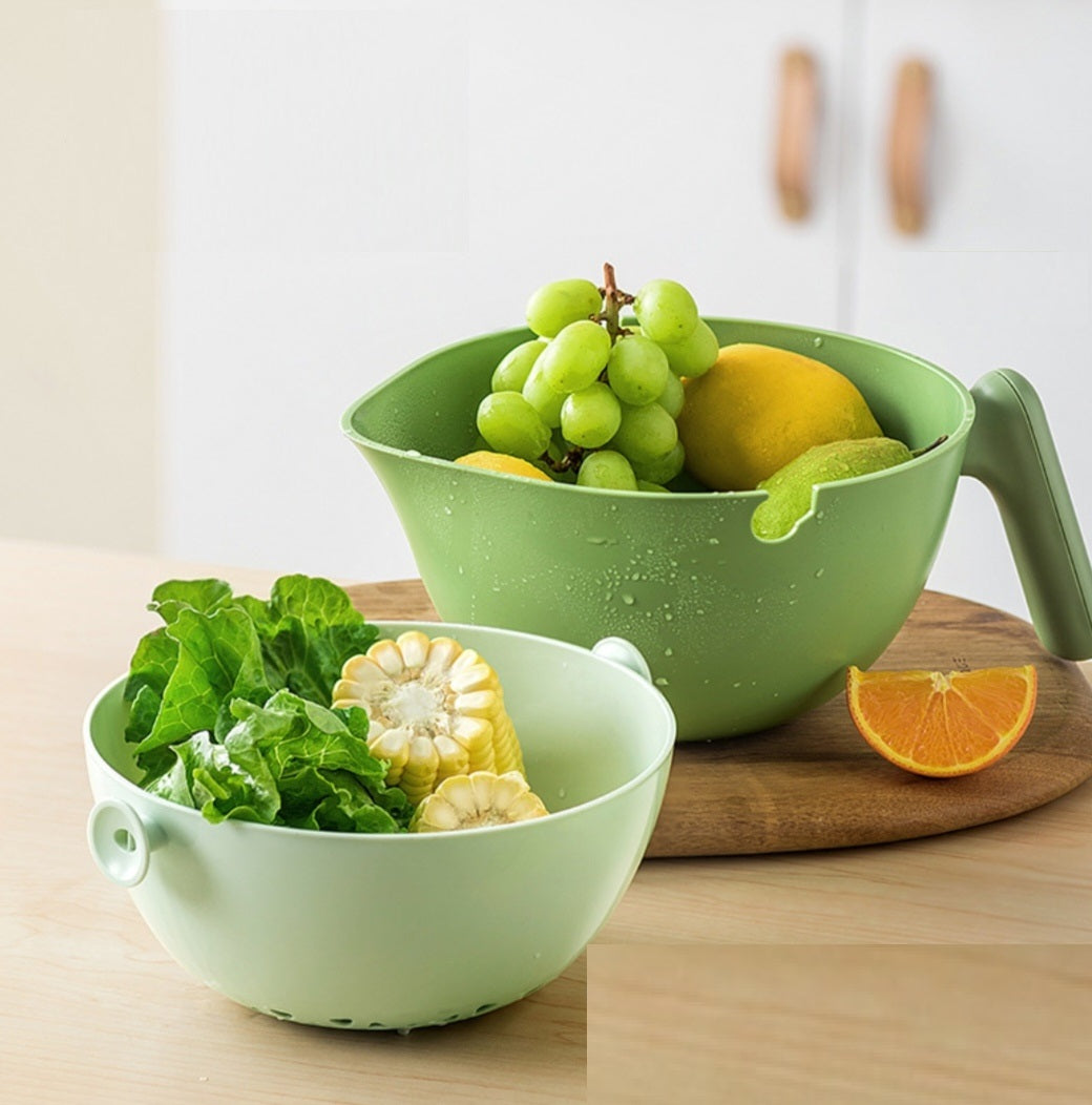 Colador giratorio doble capa escurridor