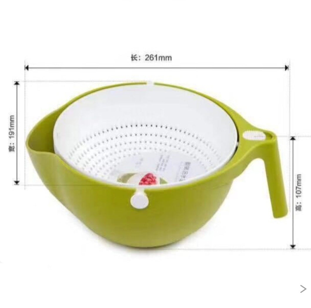 Colador giratorio doble capa escurridor