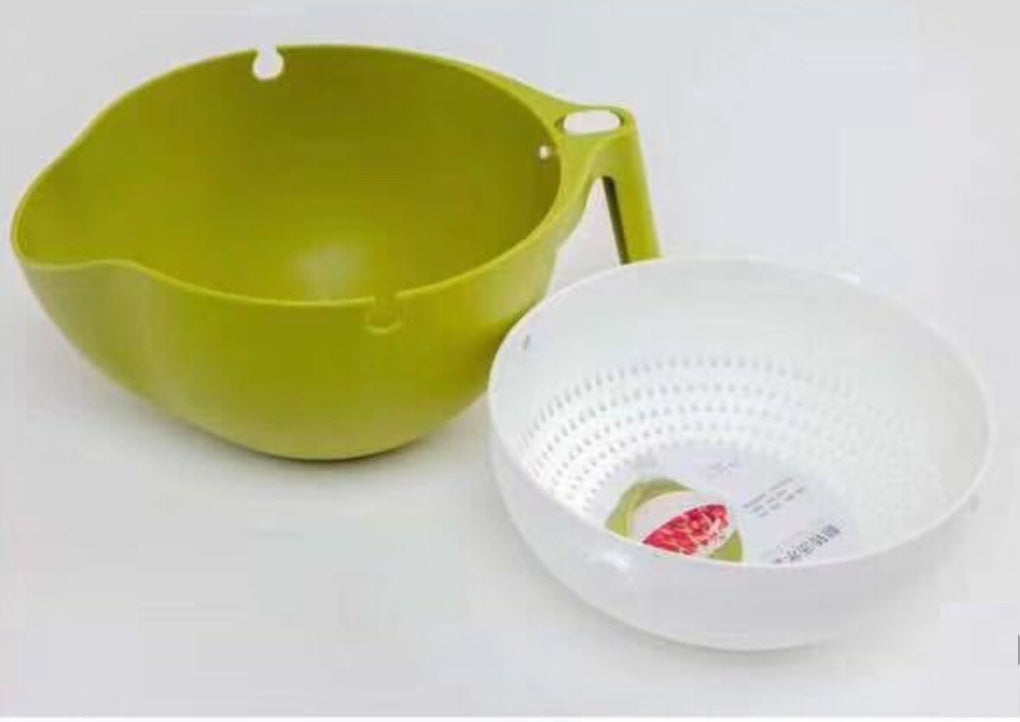 Colador giratorio doble capa escurridor