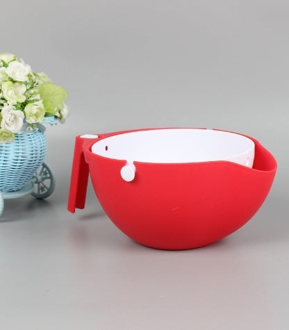 Colador giratorio doble capa escurridor