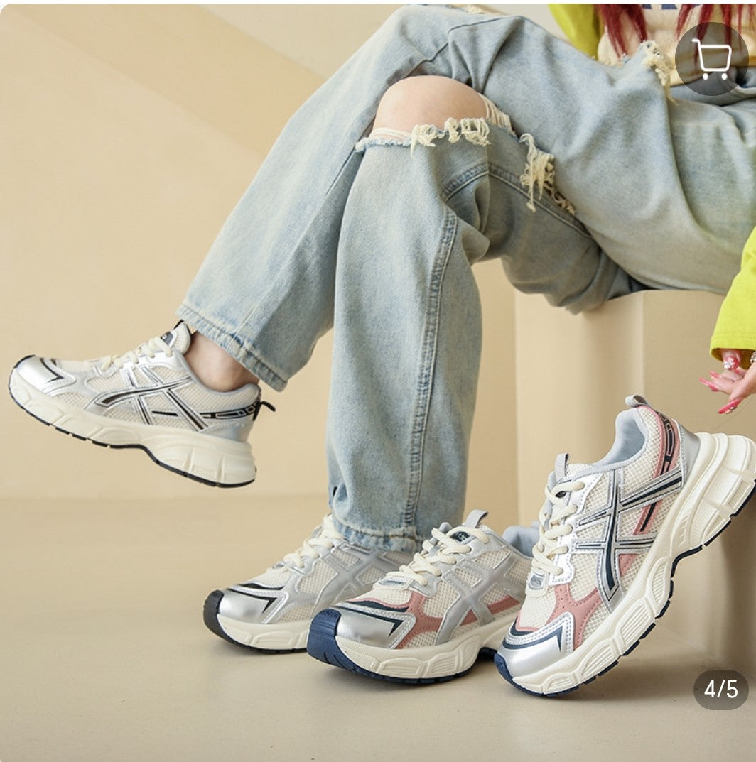 Botines mujer tipo asics filo oro 39