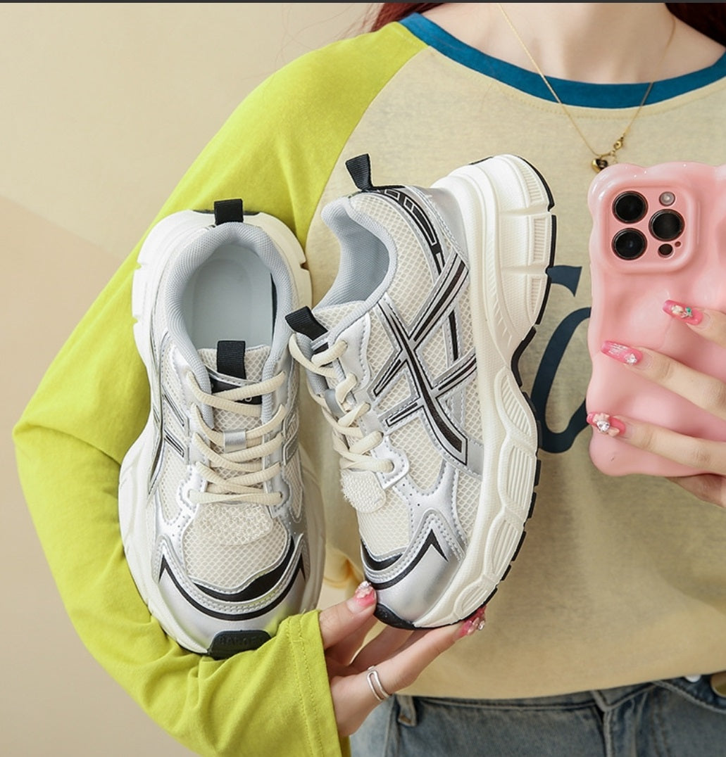 Botines mujer tipo asics filo oro 39