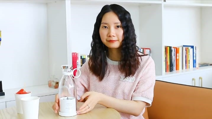 Mini licuadora de vaso portatil celeste