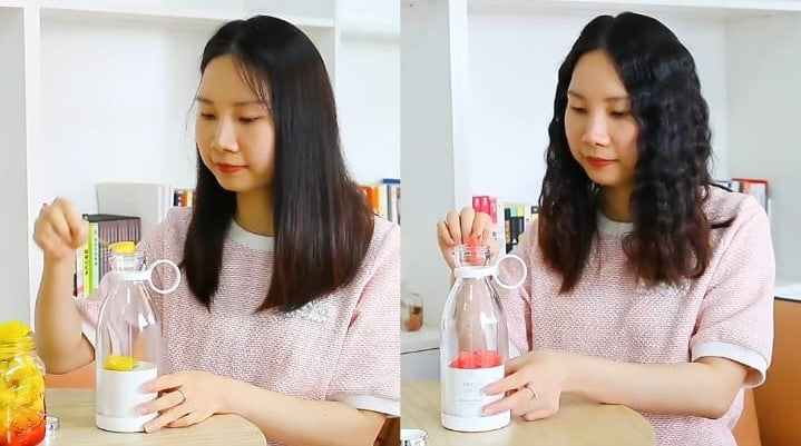 Mini licuadora de vaso portatil celeste