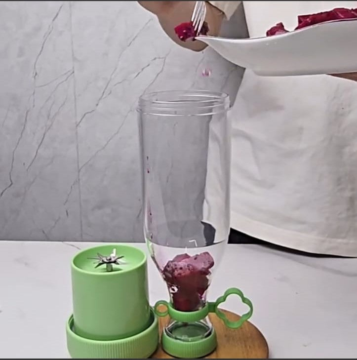 Mini licuadora de vaso portatil verde agua
