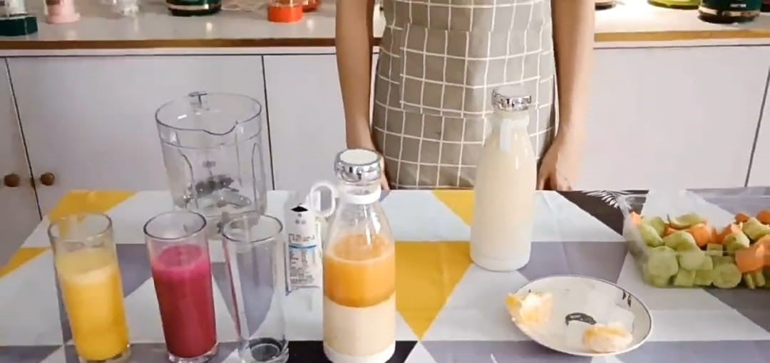 Mini licuadora de vaso portatil celeste