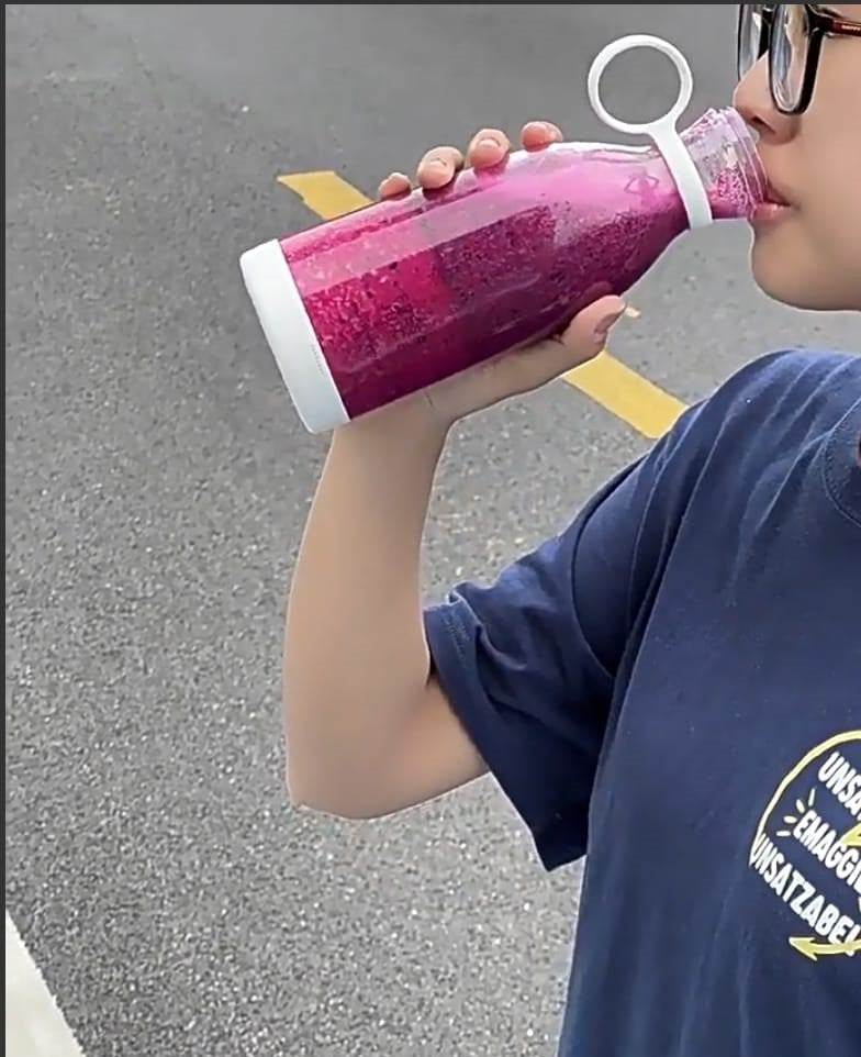 Mini licuadora de vaso portatil celeste